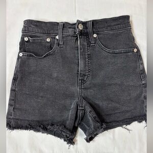 Madewell High-Rise Black Jean Shorts
